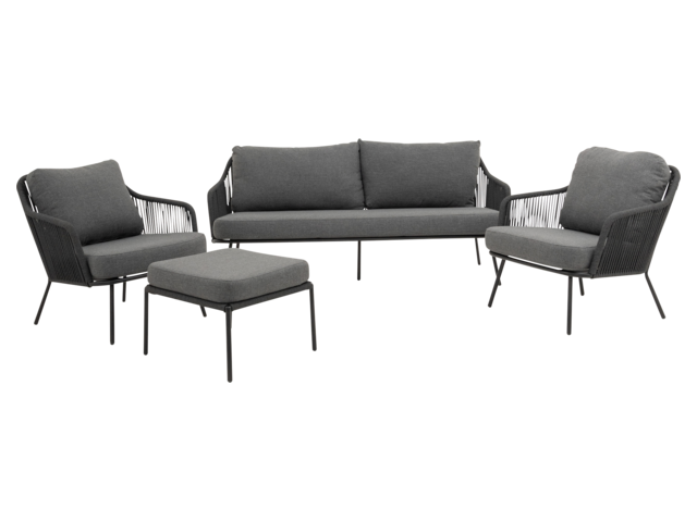 Outdoor Collection Loungeset Curvy dunkelgrau 76336 Outdoor Collection Loungeset Curvy dunkelgrau 76336
