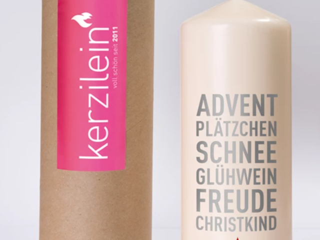 Mea Living Kerze Flamme ADVENT grau 1