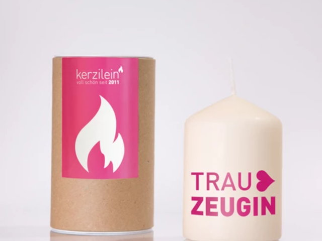 Mea Living Kerze Flämmchen TRAUZEUGIN pink 1