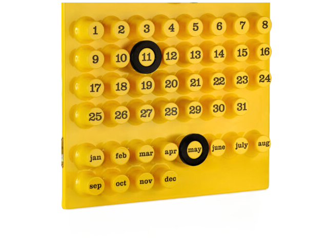 Ring-a-date Kalender gelb 1