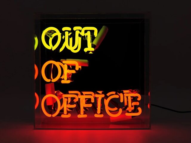 Locomocean Neon-Reklamebox OUT OF OFFICE 1