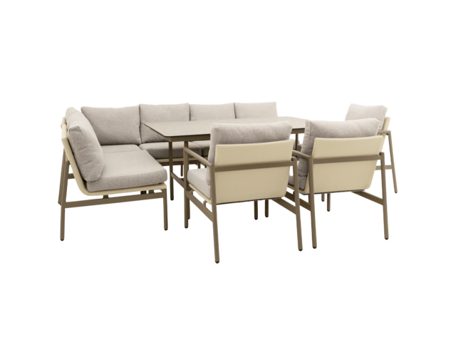 Outdoor Collection Dining-Gruppe Good Time sandbeige 1