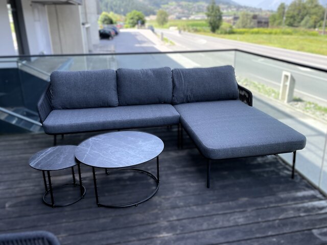 Outdoor Collection Ecklounge Curvy rechts dunkelgrau 1