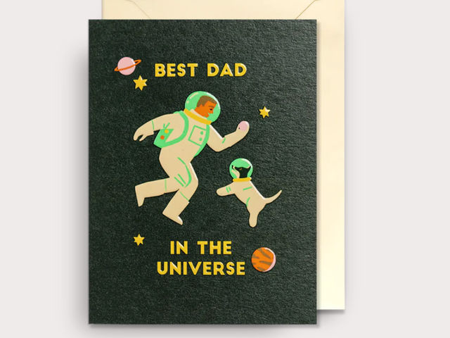 Klang und Kleid Grußkarte schwarz 'Best Dad' 1