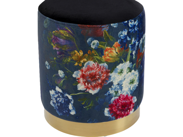 Kare Hocker Cherry 86352 Flower black 1