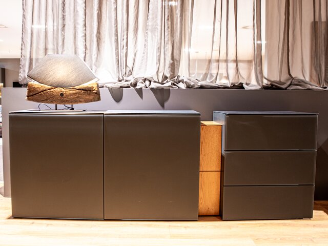 WK-Wohnen Sideboard WK 430 Majestro quarzgrau/eiche 1