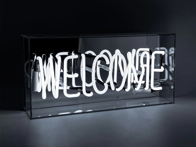 Locomocean Neon-Reklamebox WELCOME white 1