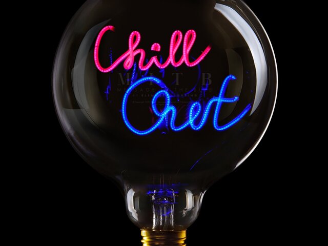 Message-in-the-bulb LED-Textglühbirne Ampoule Chill Out 1